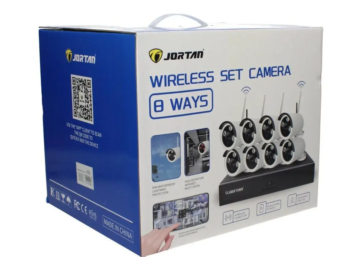 Bezdrátový 1024P NVR bezpečnostní kamerový set 8 kamer WIFI
