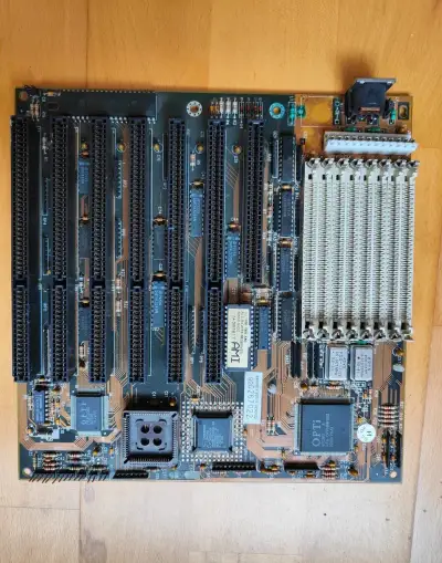 Retro základní deska 386 OPTi AMI BIOS – 7× ISA – na díly