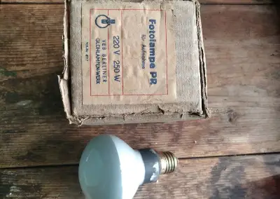 Retro fotolampa žárovka , NDR