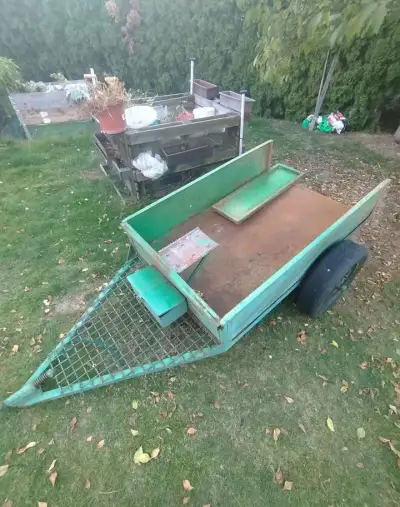 Celokovový sklopný vozík za malotraktor / čtyřkolku