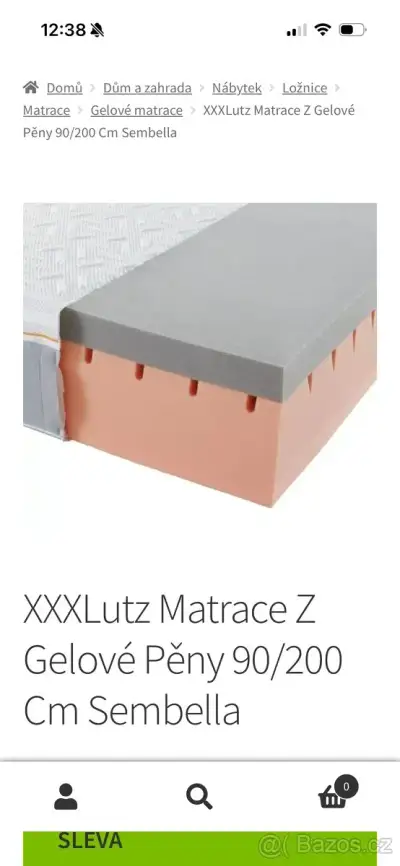 Kvalitní pěnové matrace Sambella 200x 90,