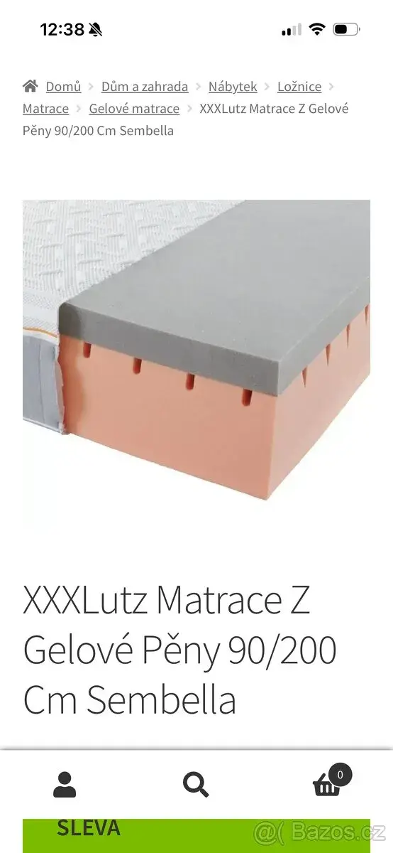 Kvalitní pěnové matrace Sambella 200x 90,