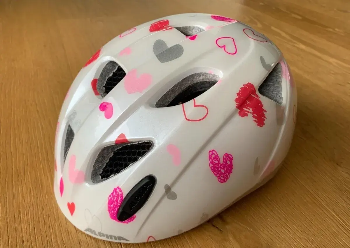 Dětská cyklistická helma Alpina Ximo - white hearts