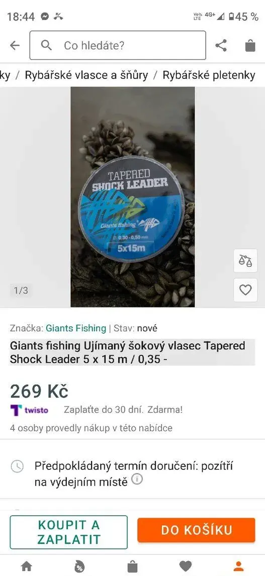Ujímaný vlasec