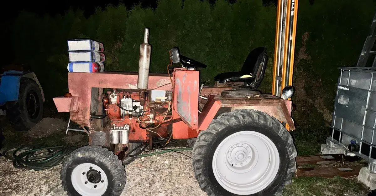 Traktor domácí výroby motor tříválec Zetor diesel