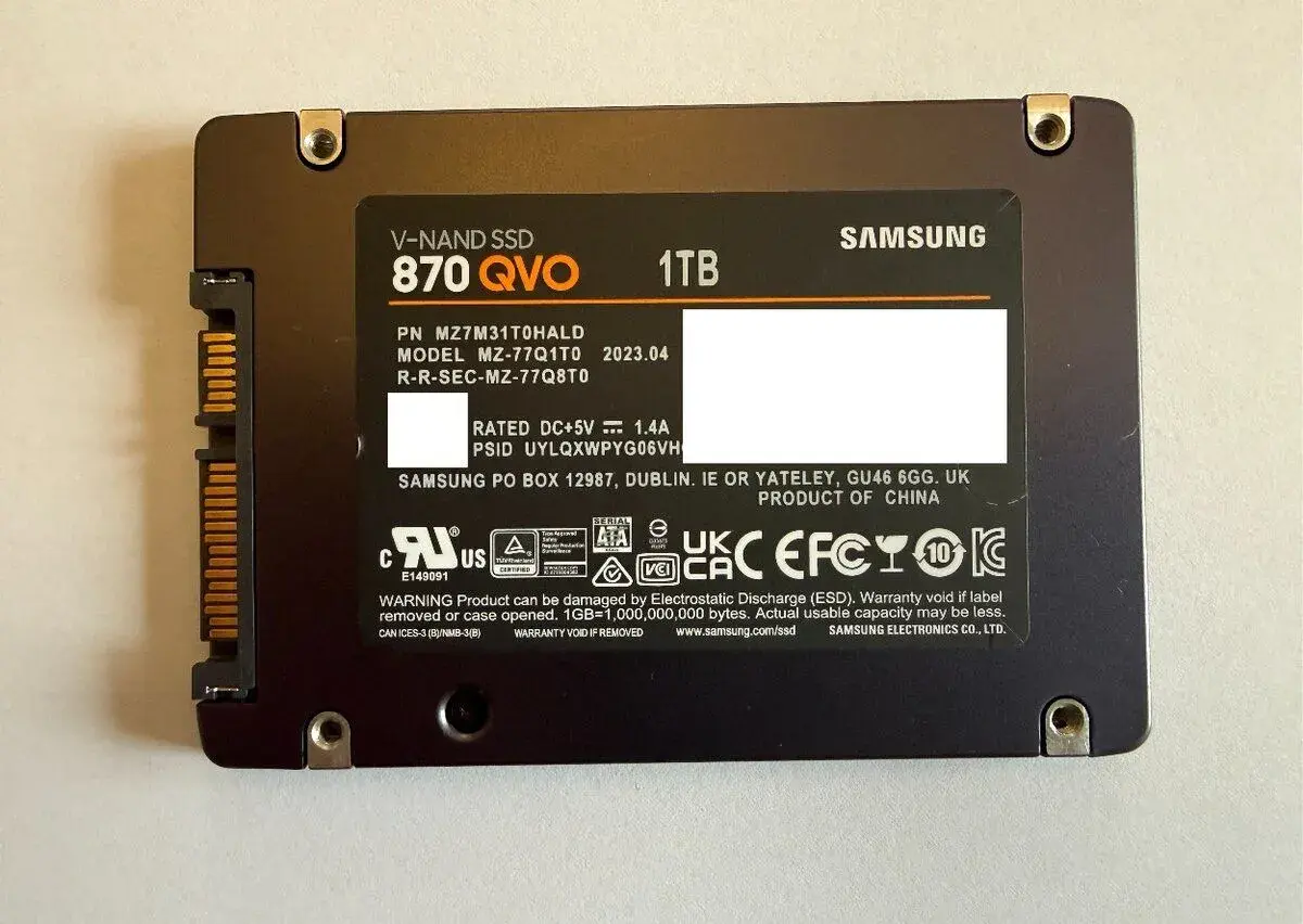 Samsung SSD QVO 1TB 98% SATA 6 Gb/s