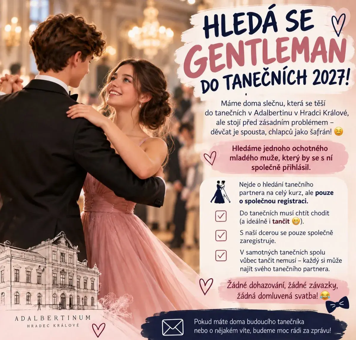🕺 HLEDÁ SE GENTLEMAN DO TANEČNÍCH 2027💃