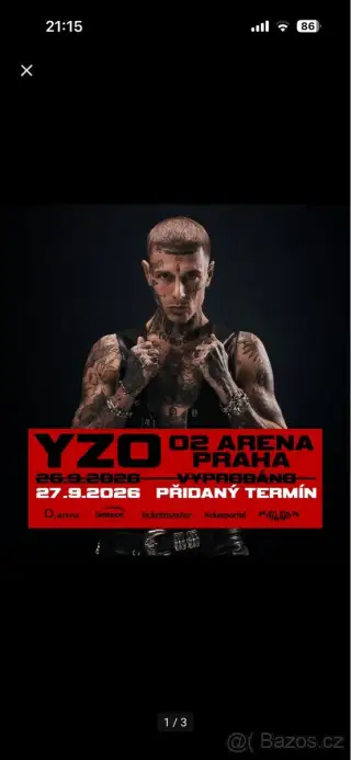Vstupenka na koncert YZOMANDIAS