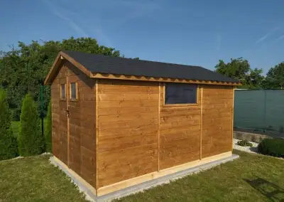 Dřevěný zahradní domek 2,5x3,75 m, 9,4 m2 - model Laura