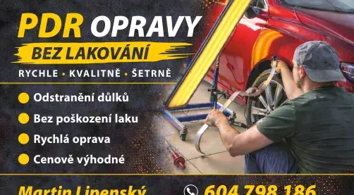 Opravy promáčklin PDR – po krupobití bez lakování