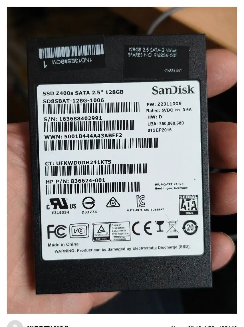 SSD disk SanDisk 128GB 2.5"