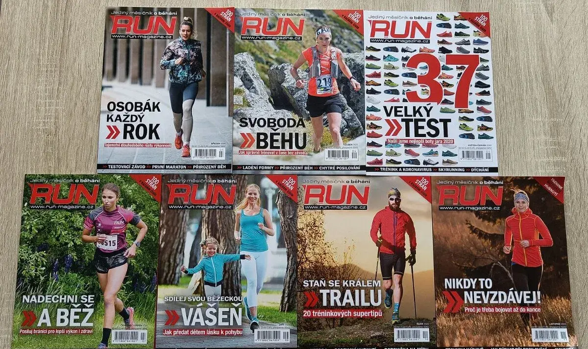 Časopis RUN - měsíčník o běhání (7 čísel ročník 2020)