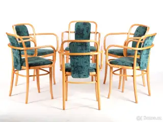 DESIGNOVÉ židle, křesílka TON, A 811 J. Hoffman, 6 kusů.