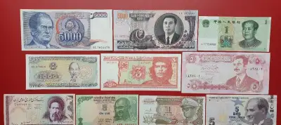 Sada bankovek VLÁDCI, VŮDCI a DIKTÁTOŘI (10 ks) stav UNC