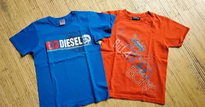2x tričko Billabong, Diesel cca 11let