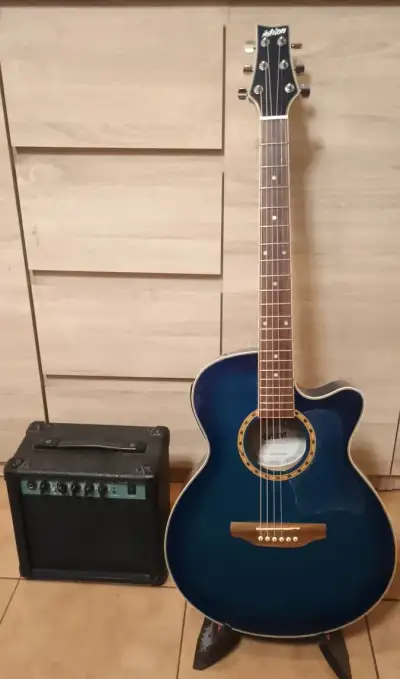 Elektroakustická kytara Ashton SL29CEQ TBB + kombo Stagg10GA