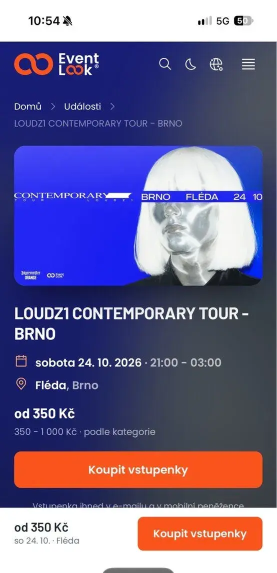 Loudz1 - 2x lístek standart - Fléda, Brno - 24.10. 2026