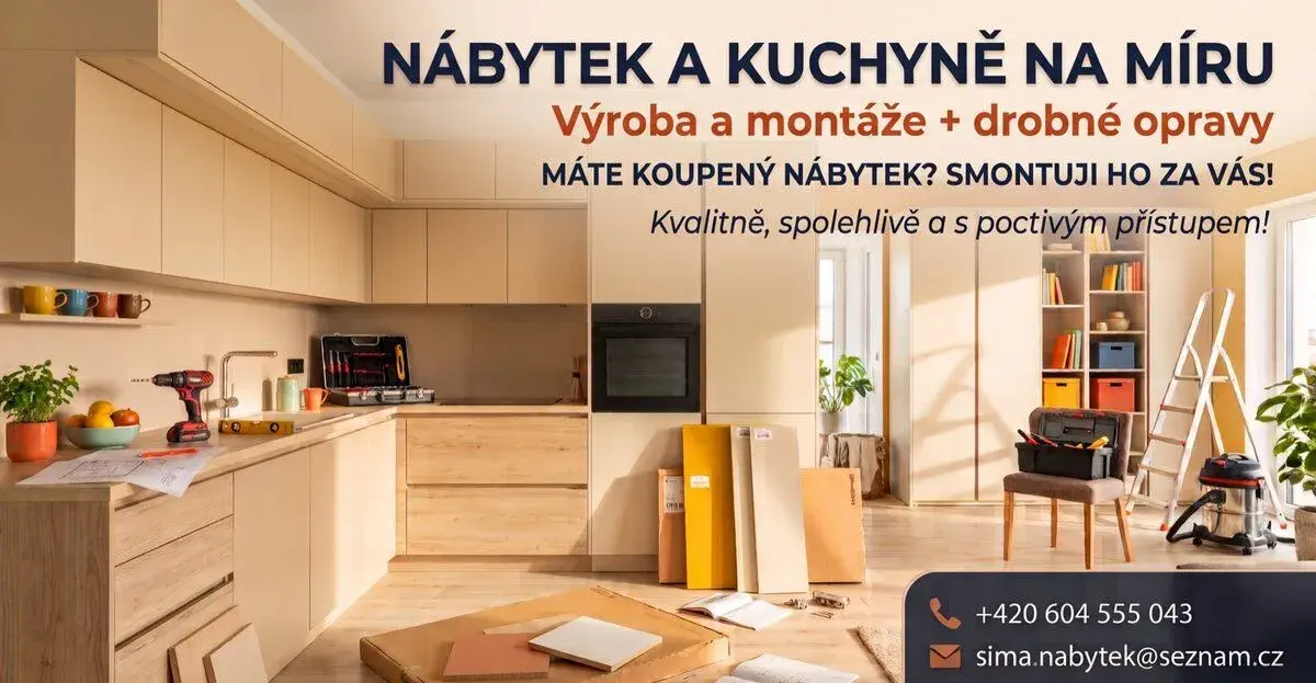 Montáže, výroba nábytku a kuchyní Praha a okolí