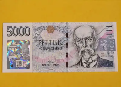Výroční bankovka 5 000 Kč s přítiskem