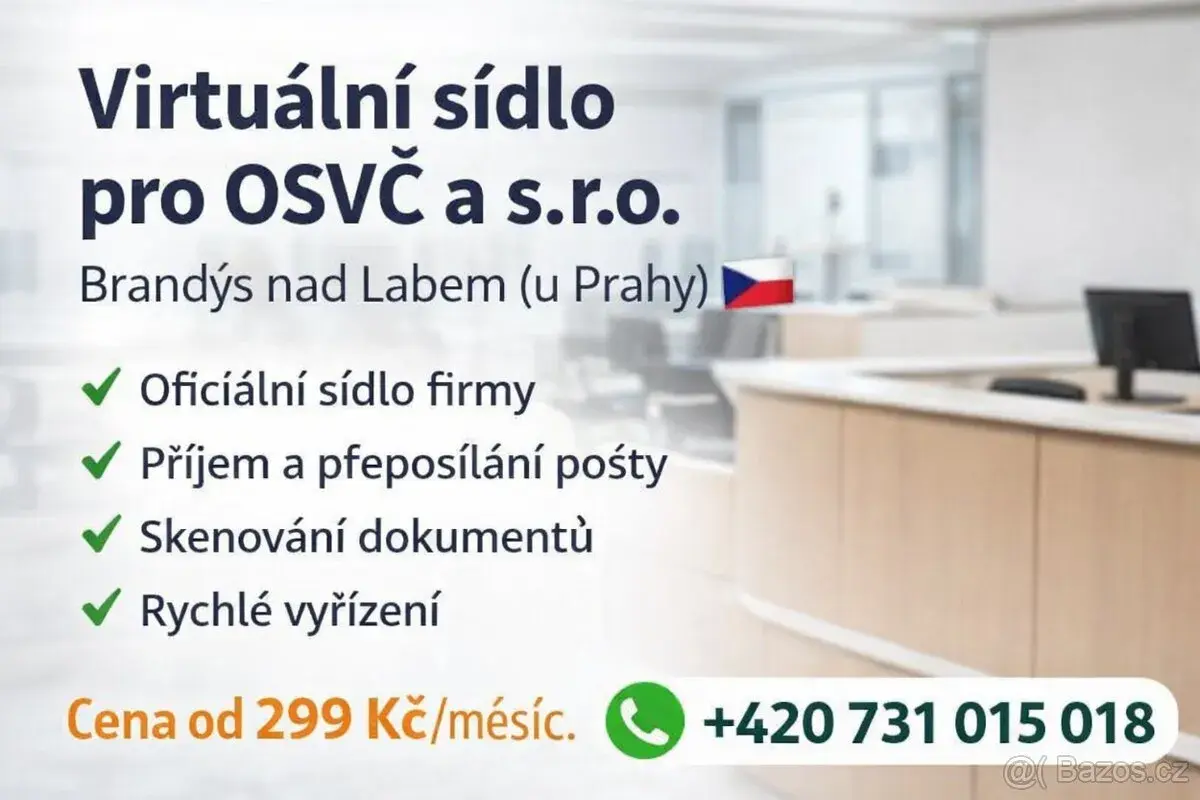 virtuální sídlo pros.r.o. a OSVČ-rychlé vyřízení