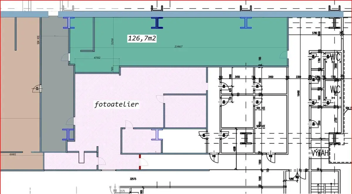 Pronájem kreativního prostoru 126m2 - Praha 6, Vlastina