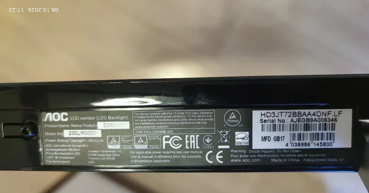 2 ks AOC I2381FH