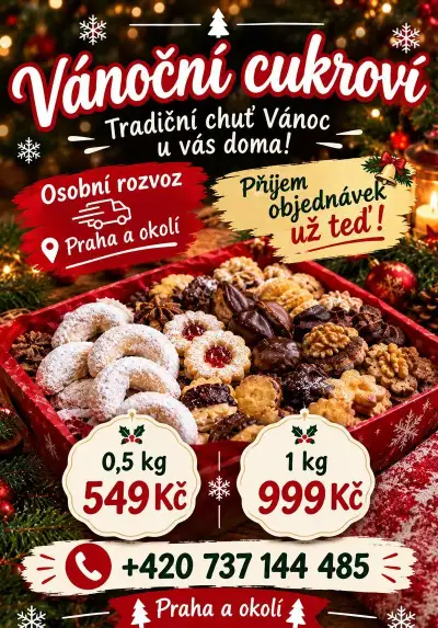 Vánočni cukroví prodej s dopravou