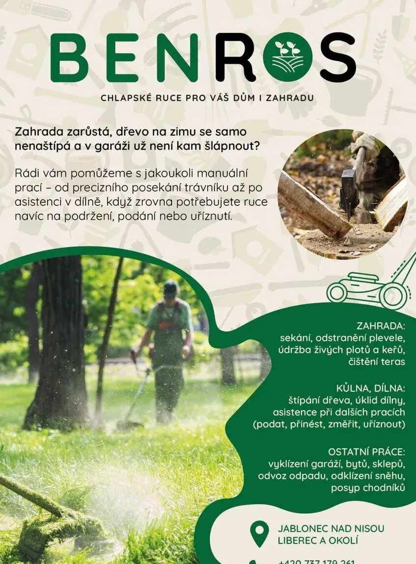 BenRos - Chlapská ruka pro Váš dům i zahradu