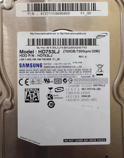 HDD Samsung 750GB HD753LJ