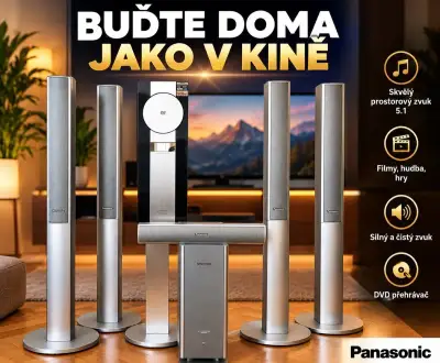 Panasonic SA-ST1 5.1 DVD system, stříbrný