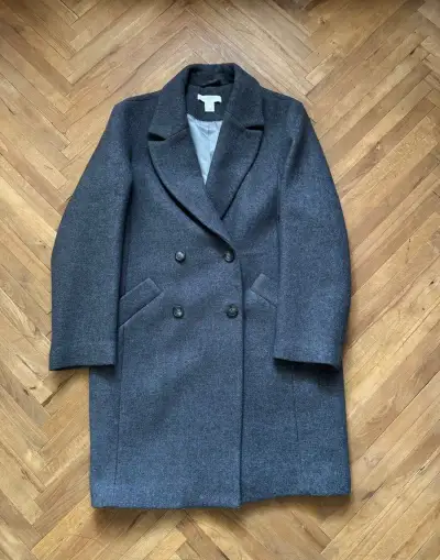 H&M dámský vlněný kabát vel. 32 – nový, nenošený
