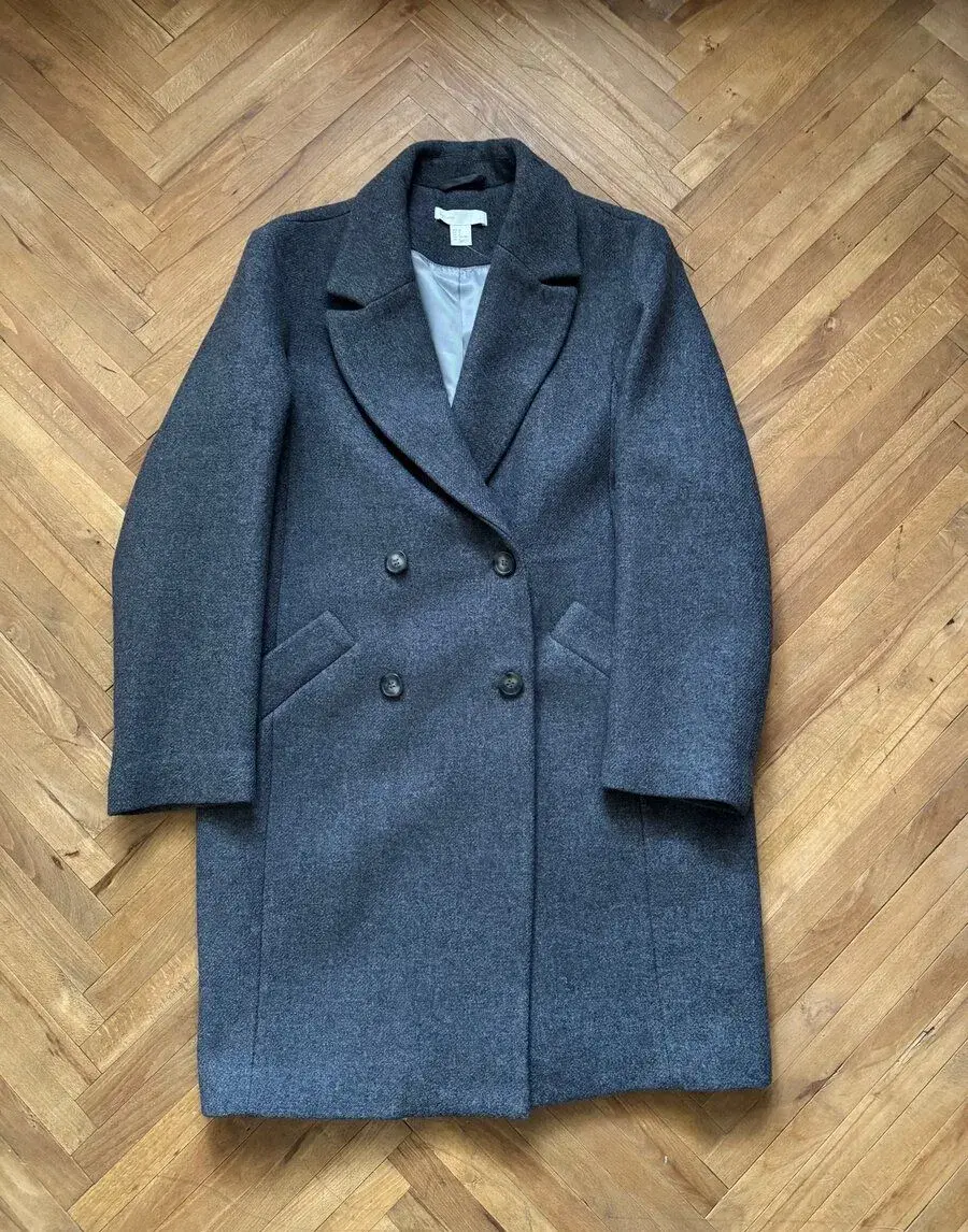 H&M dámský vlněný kabát vel. 32 – nový, nenošený