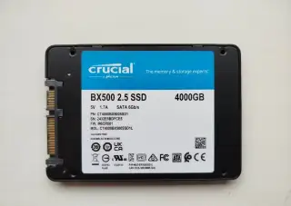 Téměř nové 4TB SSD Crucial BX500 – 100% stav (S.M.A.R.T. tes