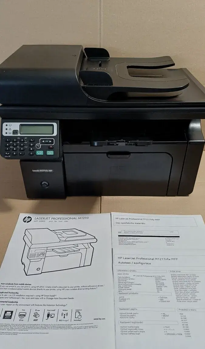 HP Laserjet M1217FNW | WiFi | LAN | ADF | nový toner