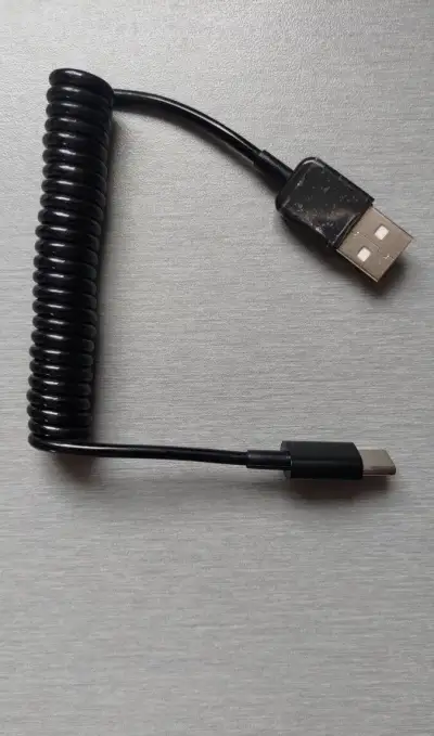 spirálový kabel USB-A USB-C