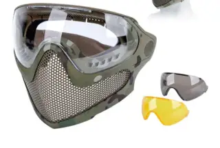Airsoft celobličejovou masku s brýlemi