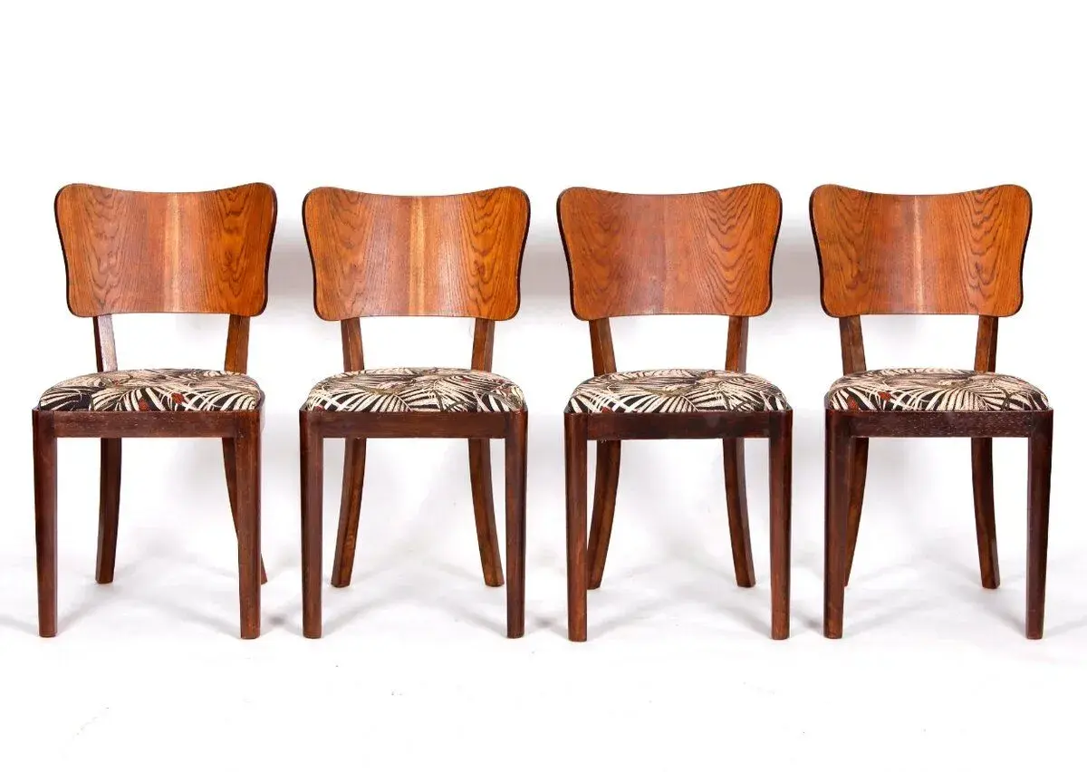 dubové ArtDeco židle po přečalounění