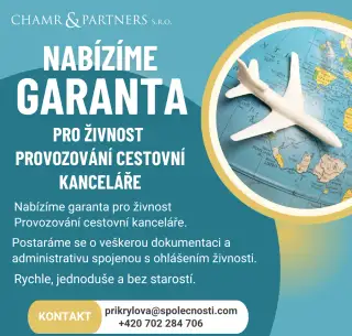 Odpovědný zástupce/garant - Provozování cestovní kanceláře