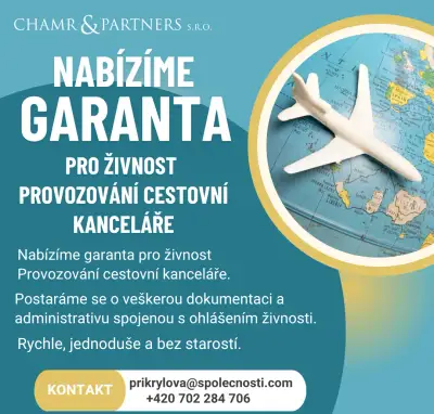 Odpovědný zástupce/garant - Provozování cestovní kanceláře