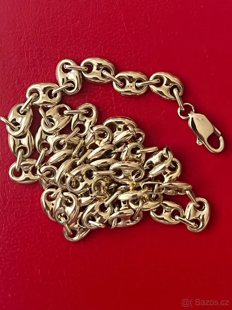 Zlato / zlatý řetízek Gucci 585/1000 (kávové zrno)