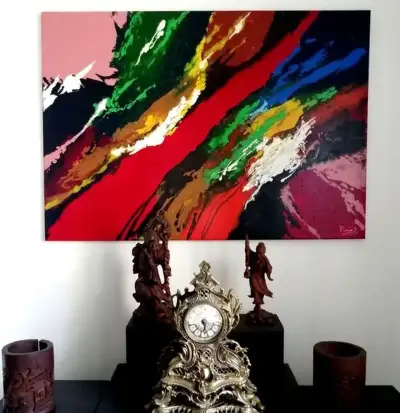 Velký abstraktní obraz 100x70 cm