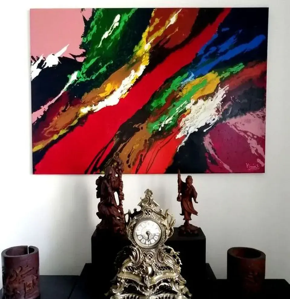 Velký abstraktní obraz 100x70 cm
