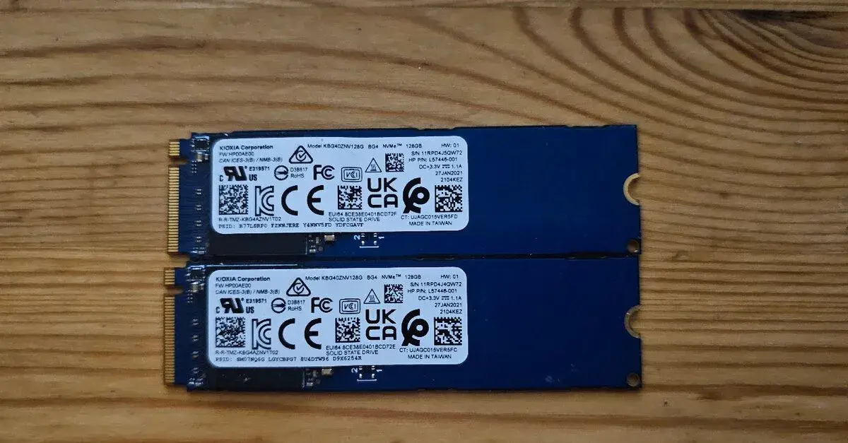 KIOXIA 128GB M.2 PCIe NVMe SSD