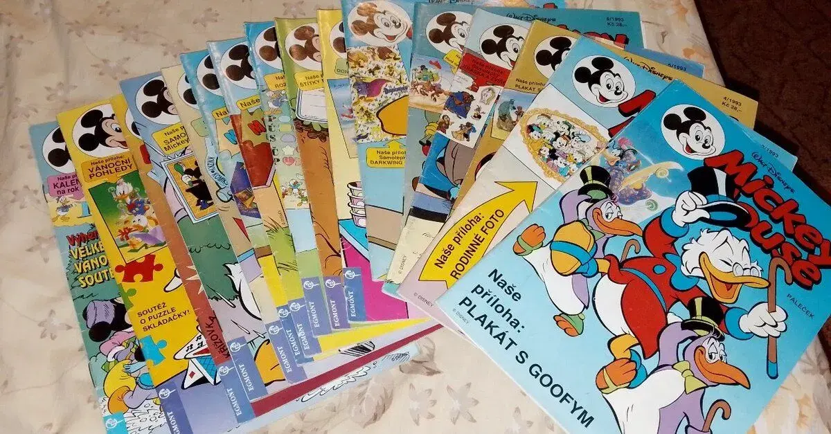 Mickey Mause 1993 16časopisů 880kč 1kus 55kč