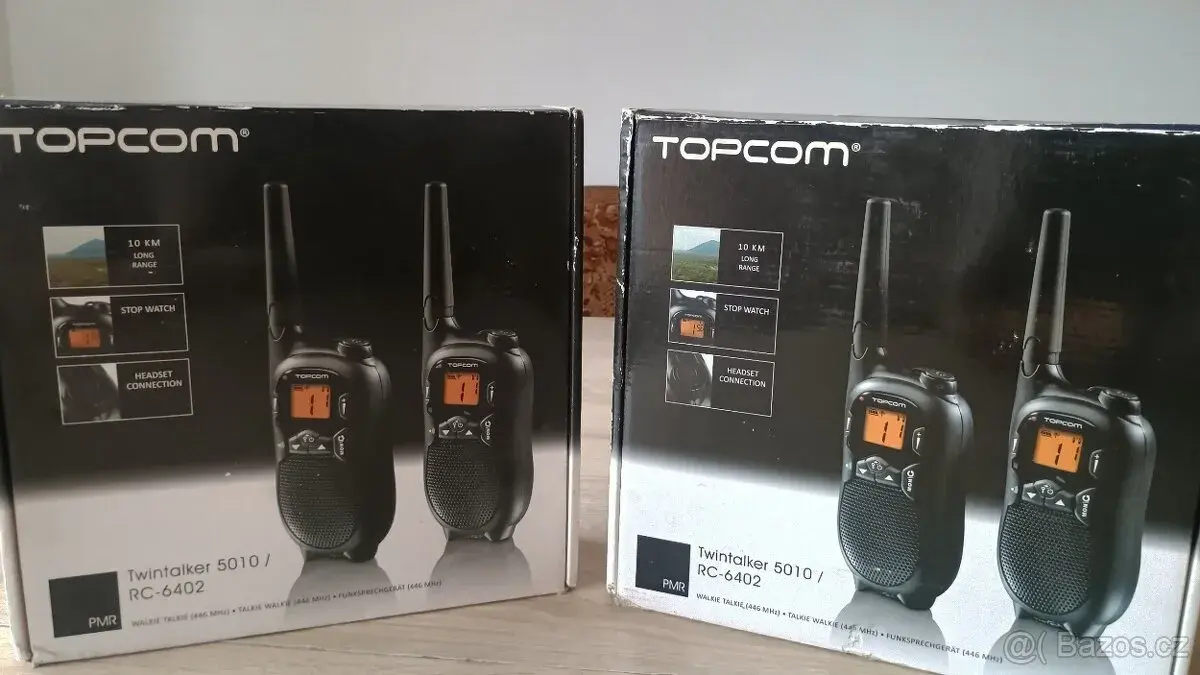 Dvě sady vysílaček TOPCOM Twintalker 5010