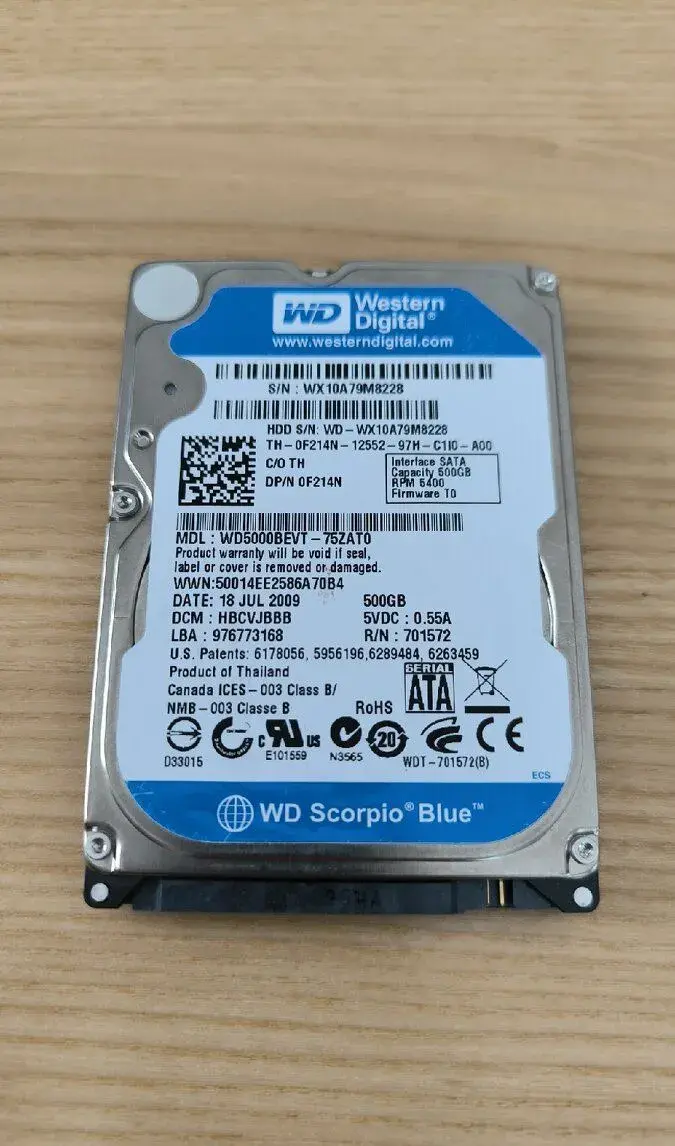 Pevný disk WD 500GB 2,5" SATA