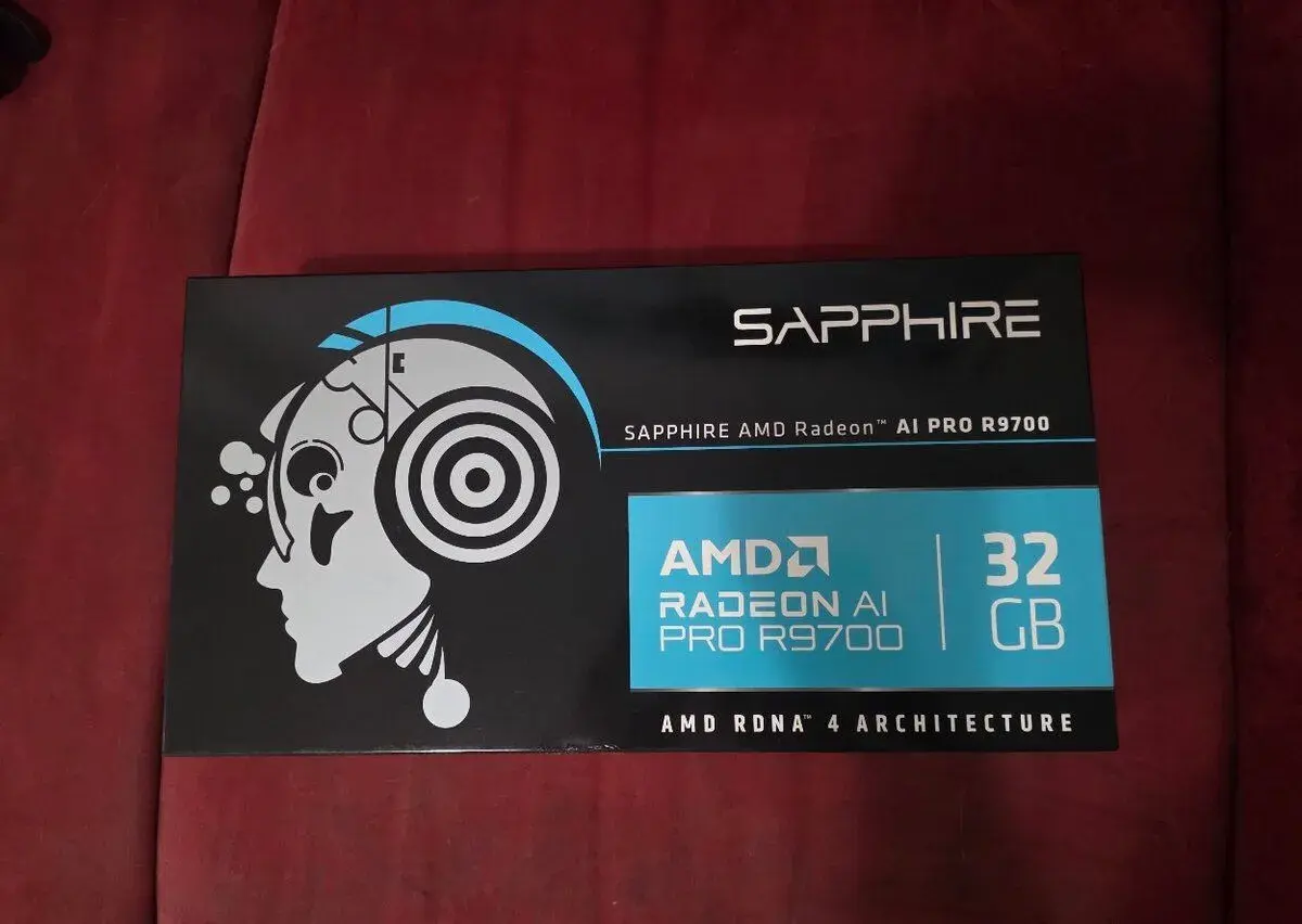 SAPPHIRE AMD Radeon AI PRO R9700 32GB - nová nevybalená