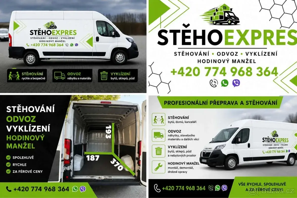 STĚHOEXPRES – DODÁVKA S ŘIDIČEM