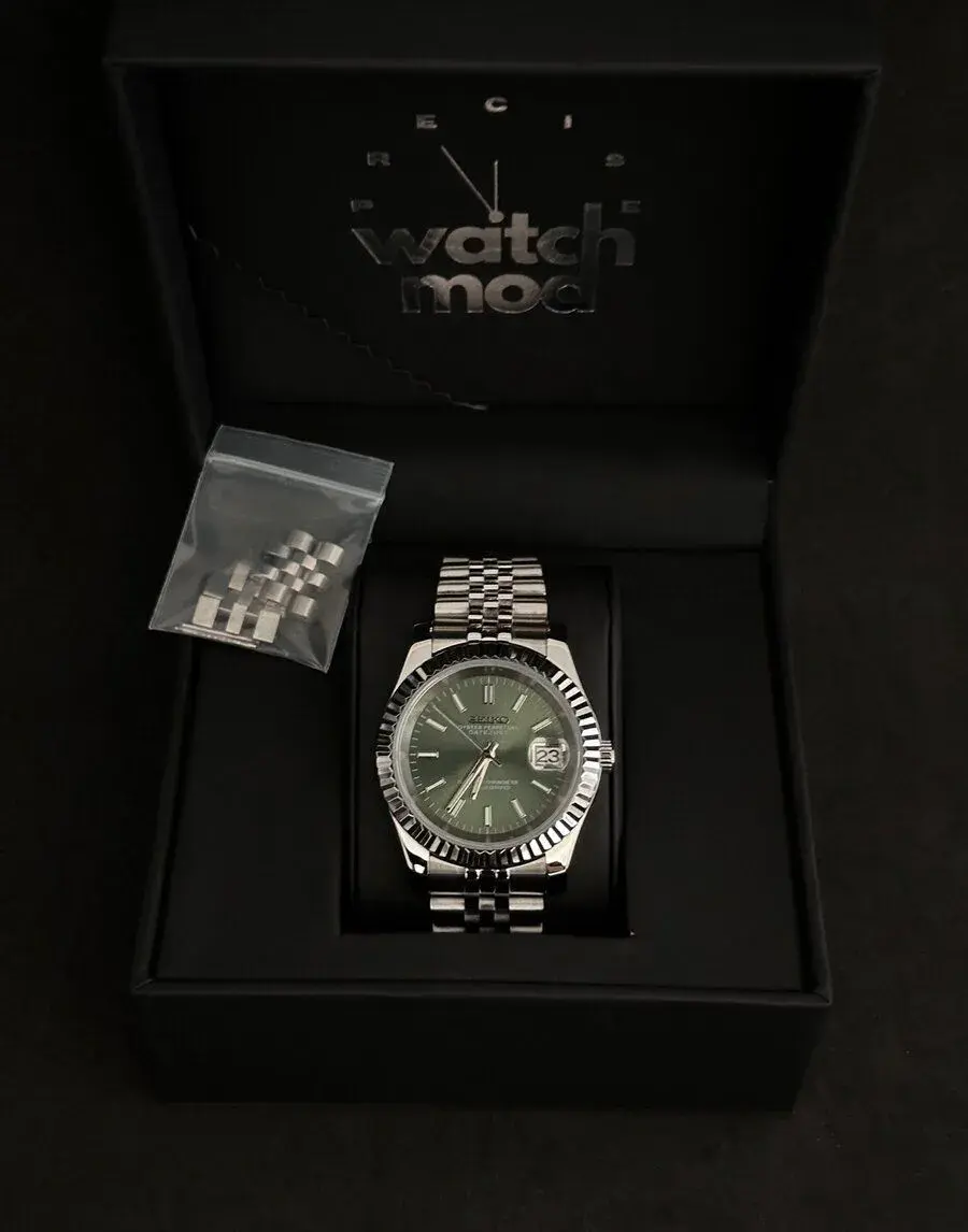 Seiko mod Datejust Olive Green