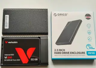Externí USB SSD disky 2´5 SATA 480-512GB, nový box, 100%